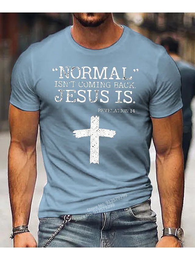 Summer Casual Jesus Christ Cross 3d Printed T-shirt