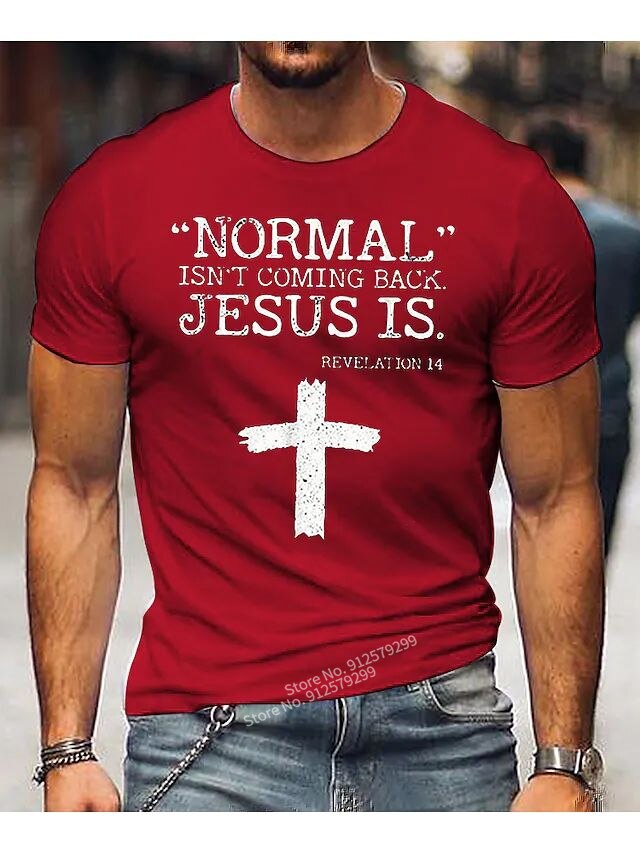 Summer Casual Jesus Christ Cross 3d Printed T-shirt