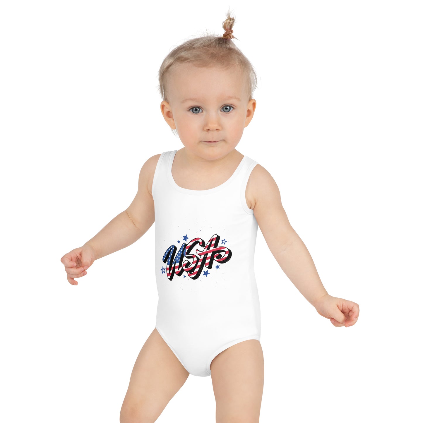 All-Over Print Kids Swimsuit 4 of july