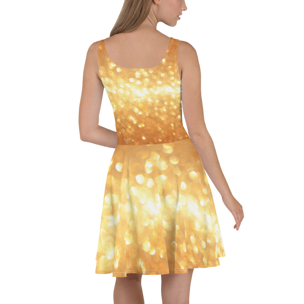 Golden Skater Dress