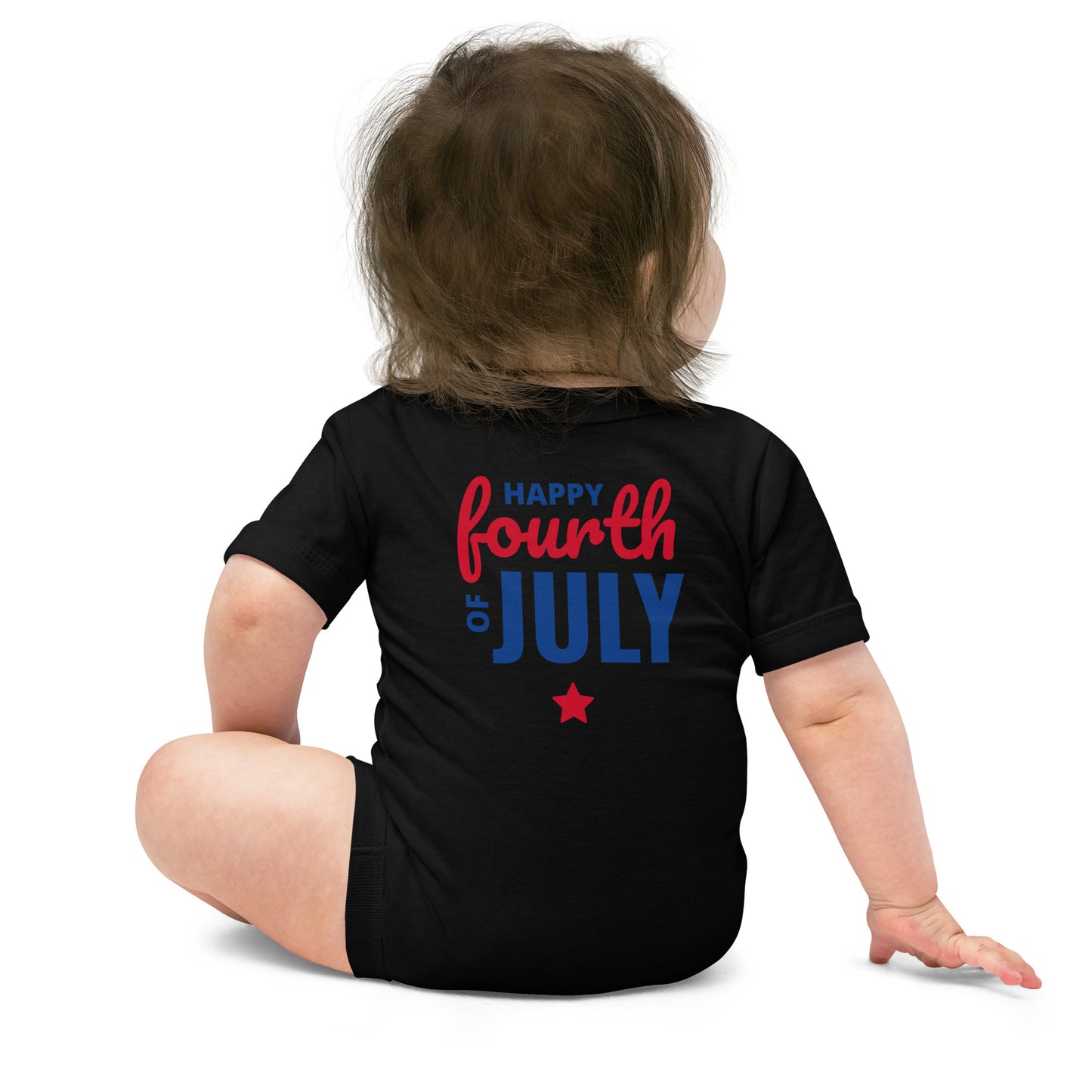 Baby short sleeve one piece 4 of july