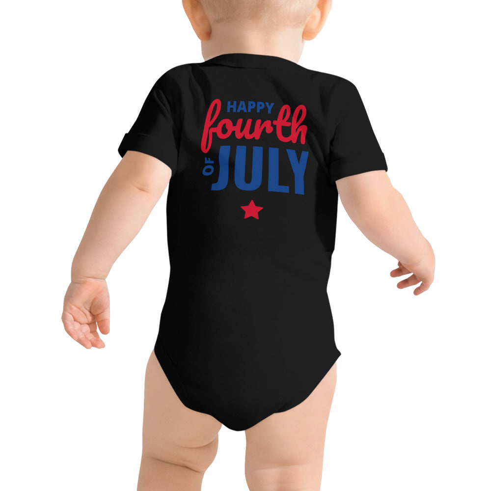 Baby short sleeve one piece 4 of july