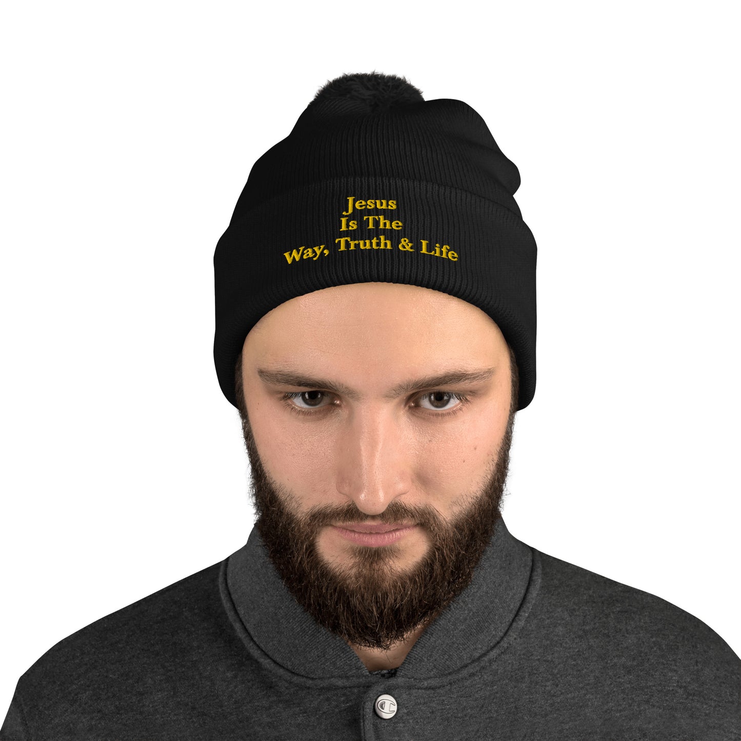 Jesus is the Way, Truth & Life Pom-Pom Beanie