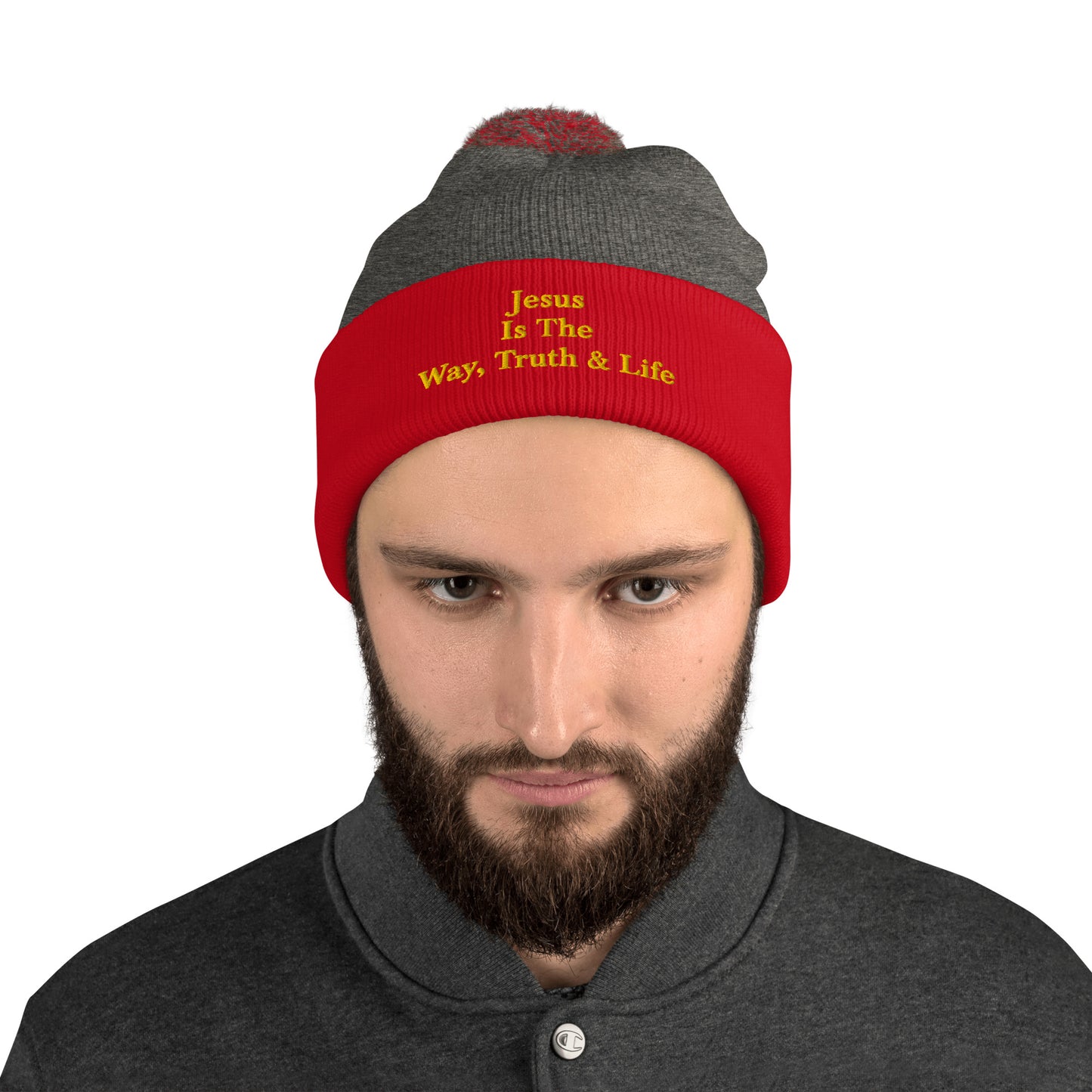 Jesus is the Way, Truth & Life Pom-Pom Beanie