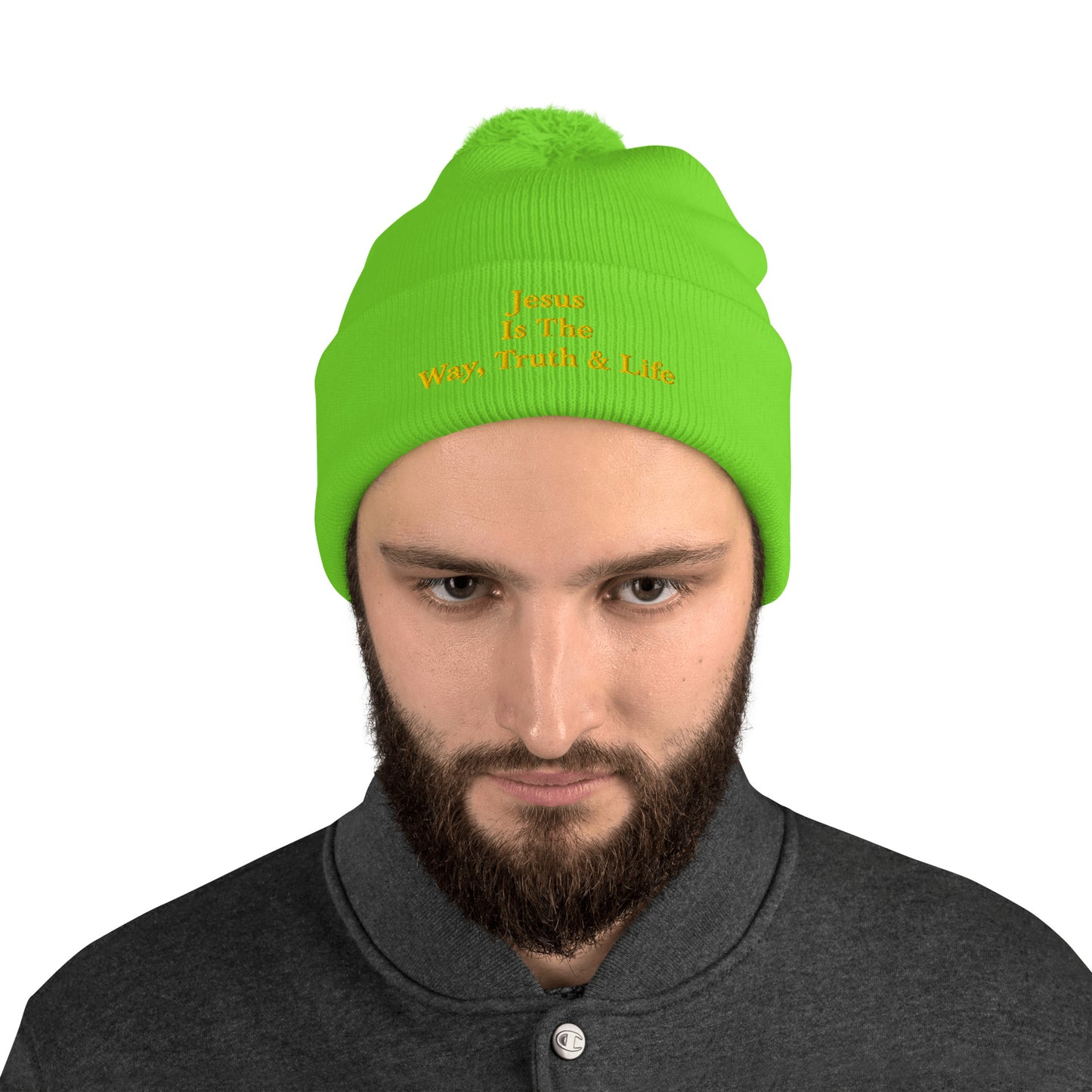 Jesus is the Way, Truth & Life Pom-Pom Beanie