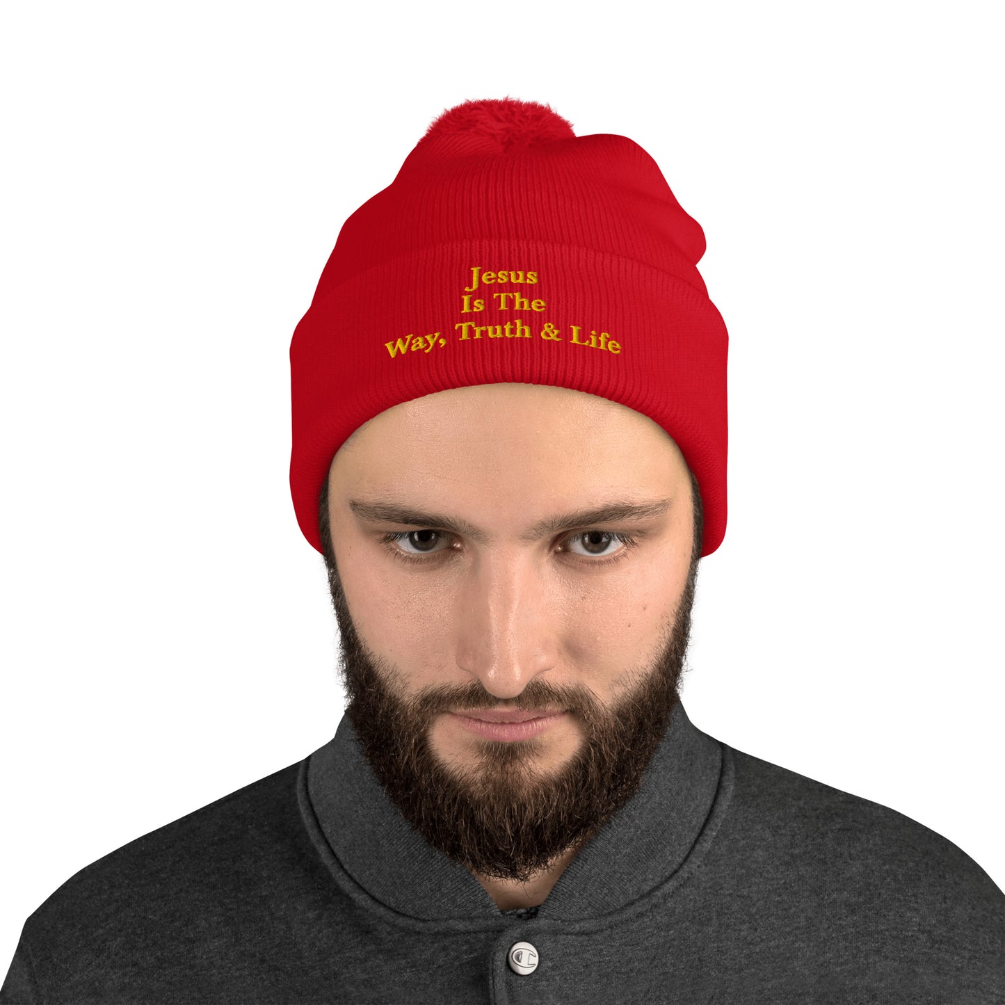 Jesus is the Way, Truth & Life Pom-Pom Beanie