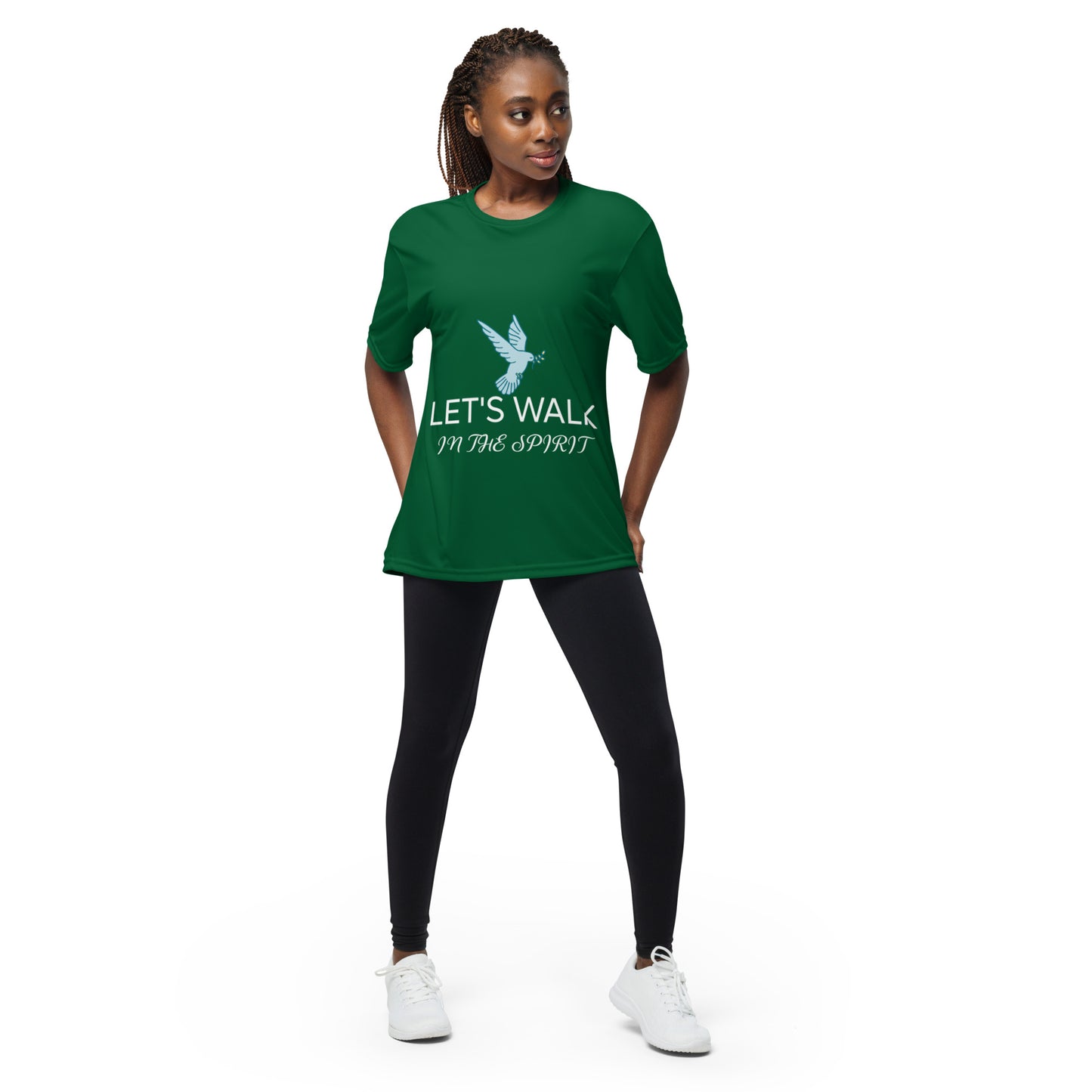 Let’s Walk in the Spirit performance crew neck t-shirt