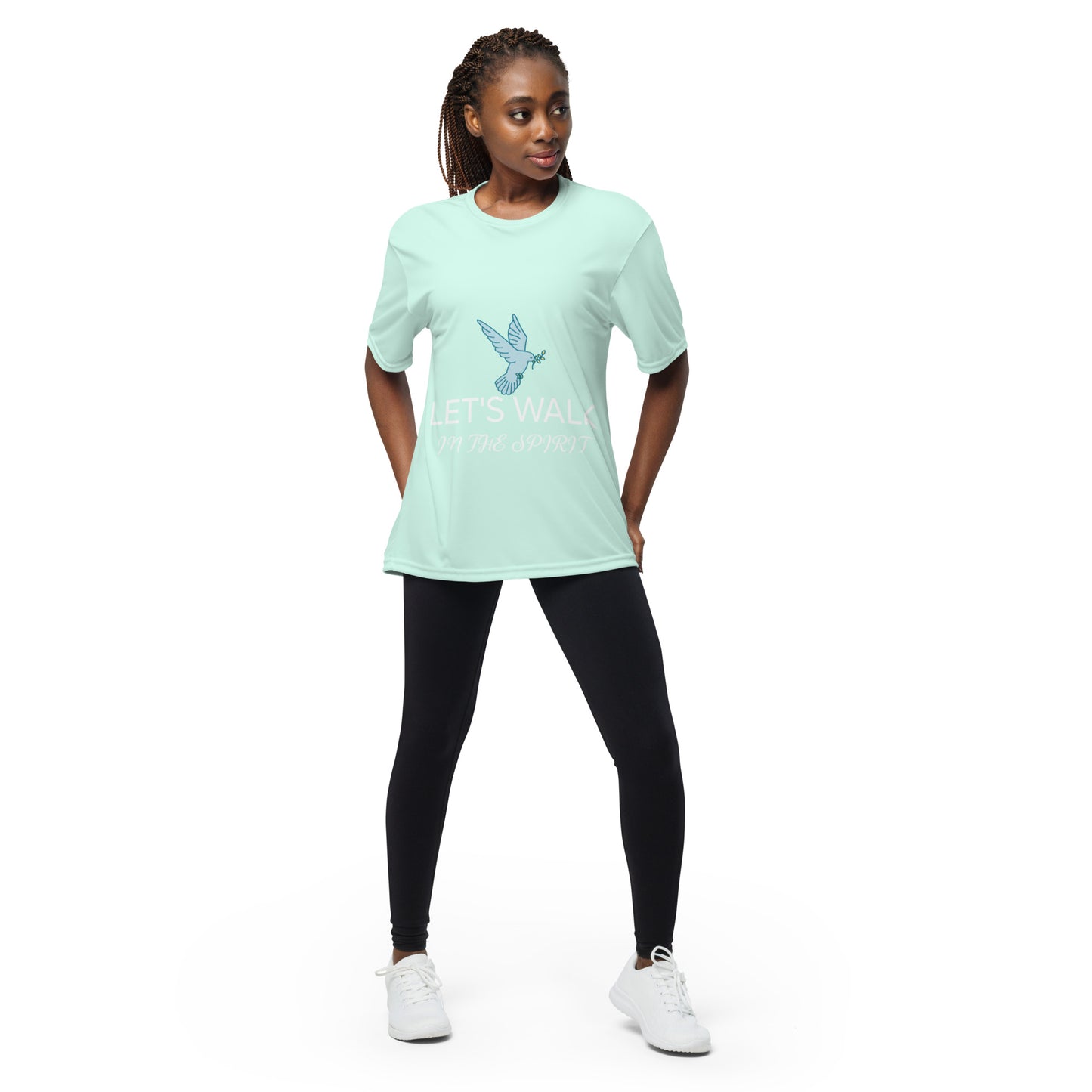 Let’s Walk in the Spirit performance crew neck t-shirt