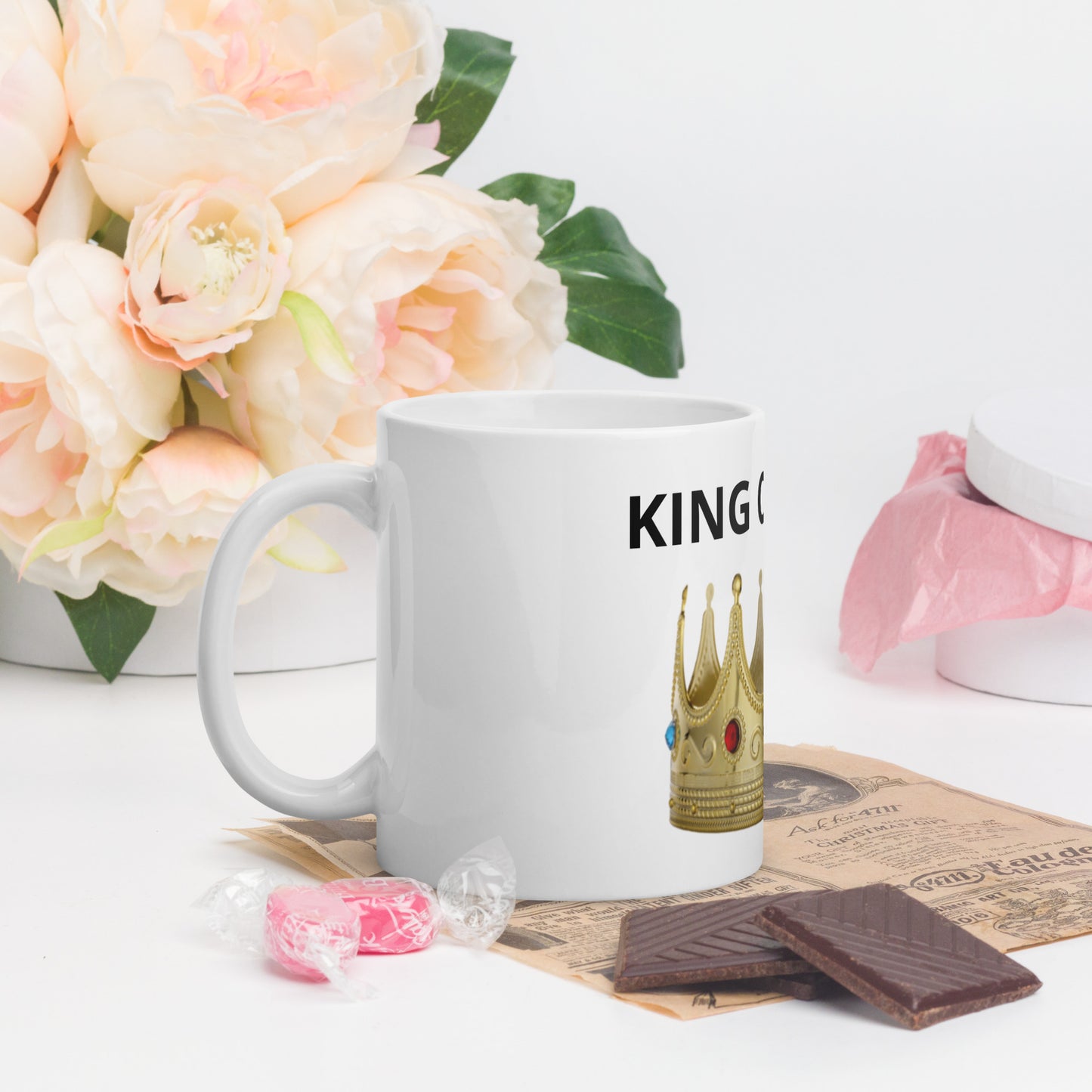 King of Kings White glossy mug