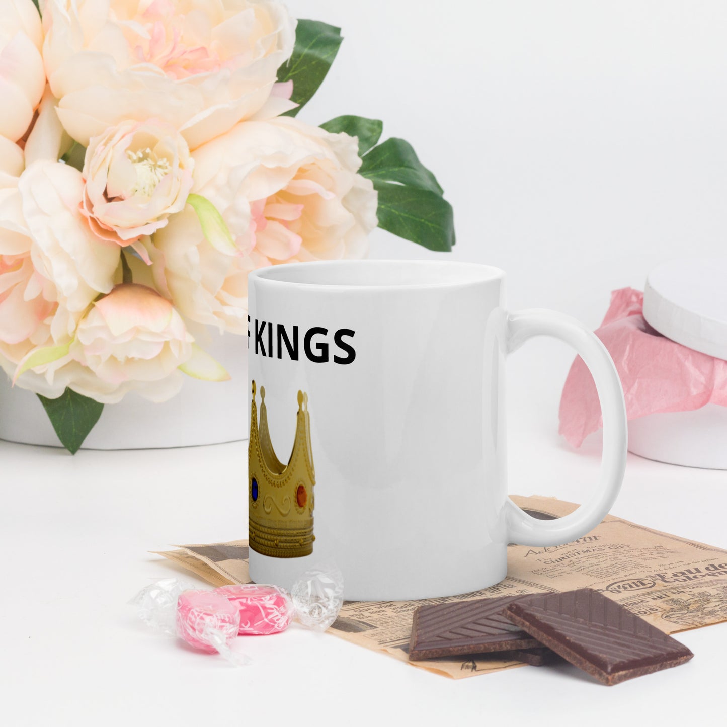 King of Kings White glossy mug