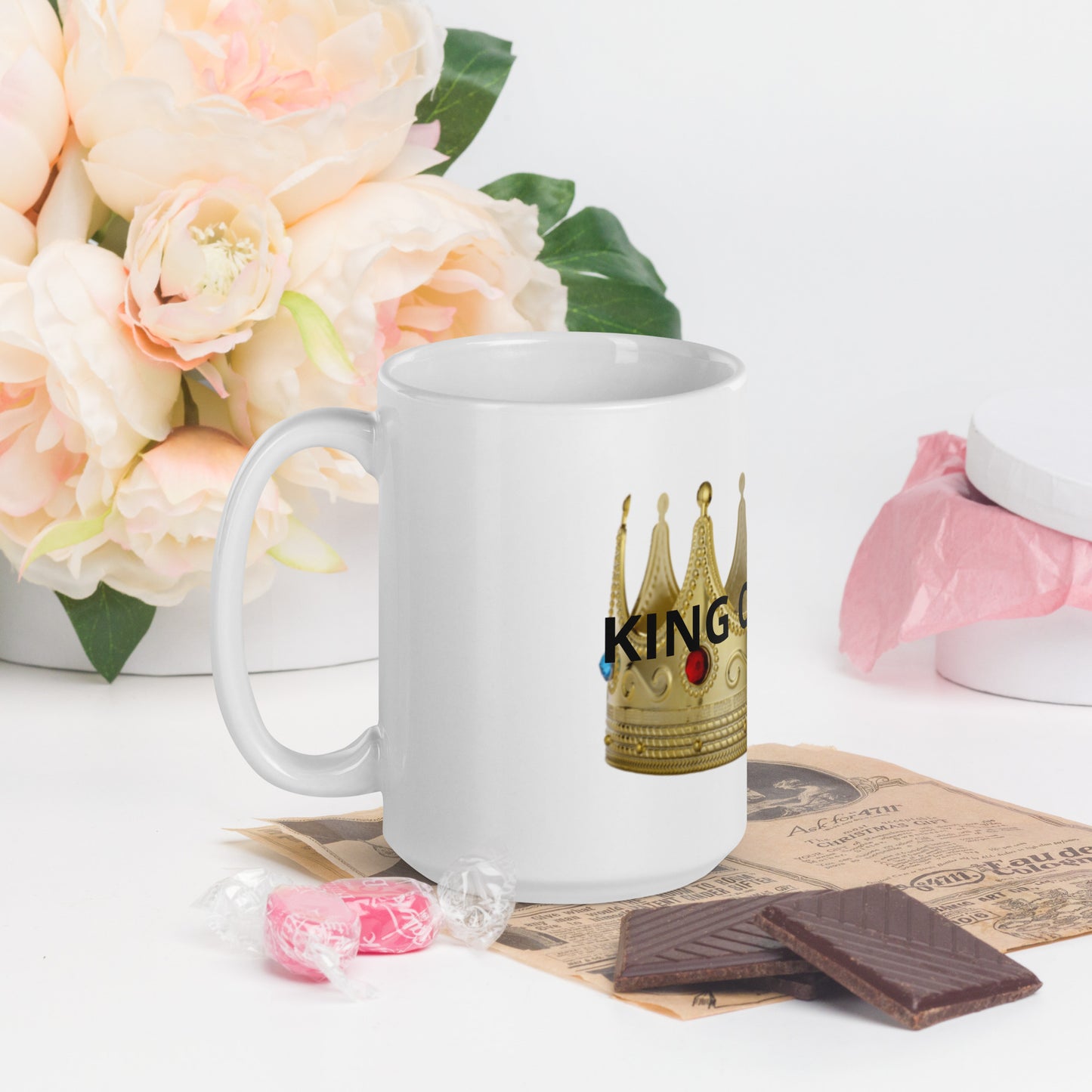 King of Kings White glossy mug