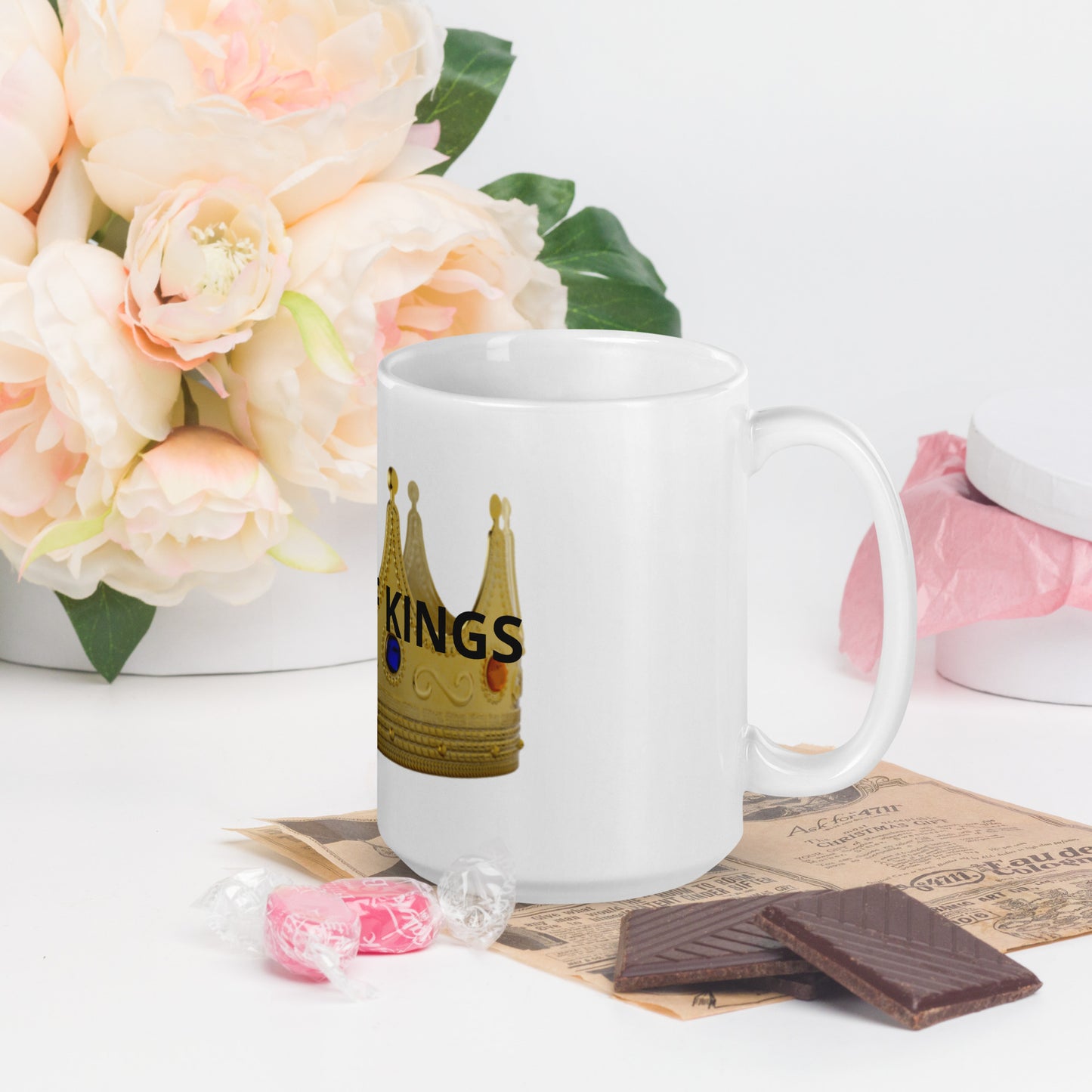 King of Kings White glossy mug