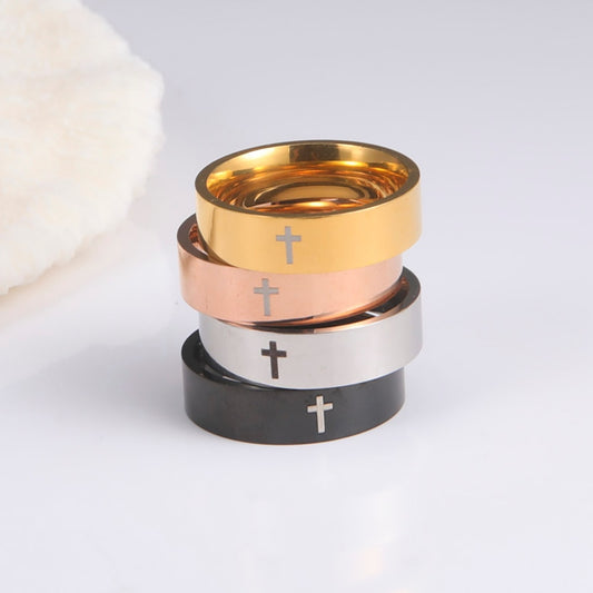 Skyrim Stainless Steel Cross Ring Men or Women Christian Jesus Christ Couple,  Rings Jewelry Gift for Lover