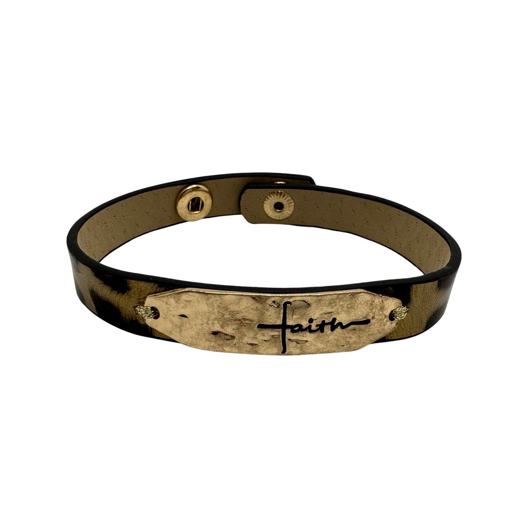 Life's Inspiration faith Leather Adjustable Bracelet’s