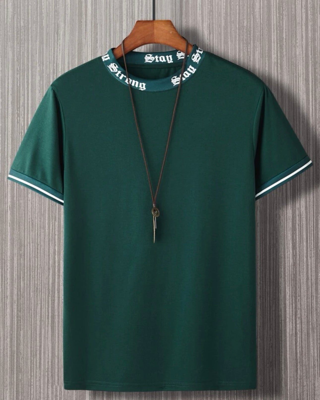 Dark Green Casual T-Shirt